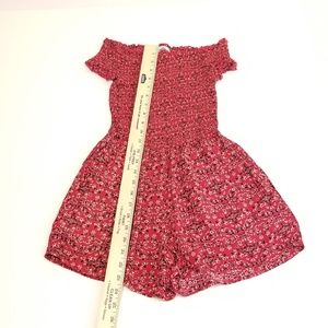 Red flower romper